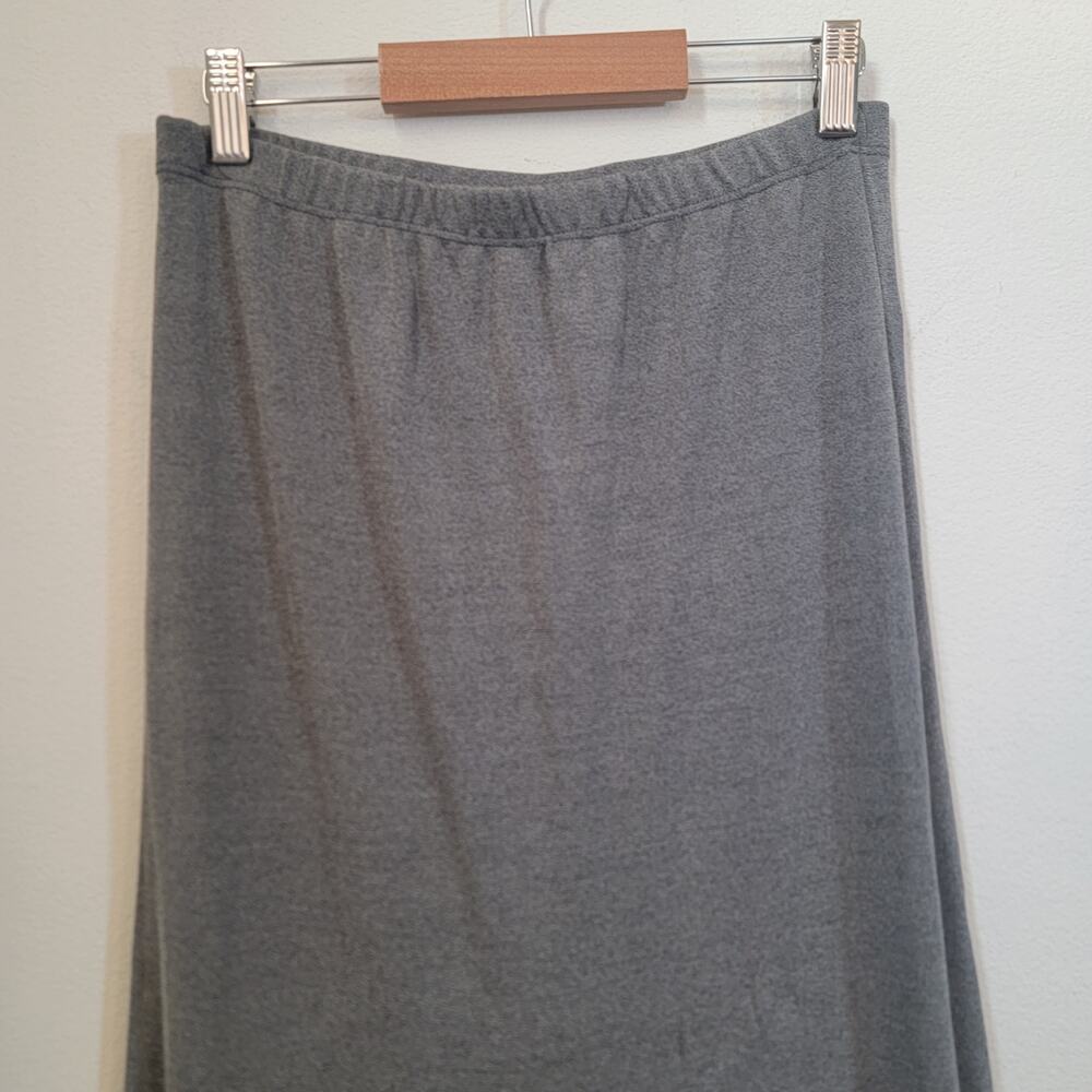 Vintage Y2K Made in USA Grey Maxi Flowy Tiered Skirt XL Witchy Grunge Emo Fairy - Picture 5 of 7